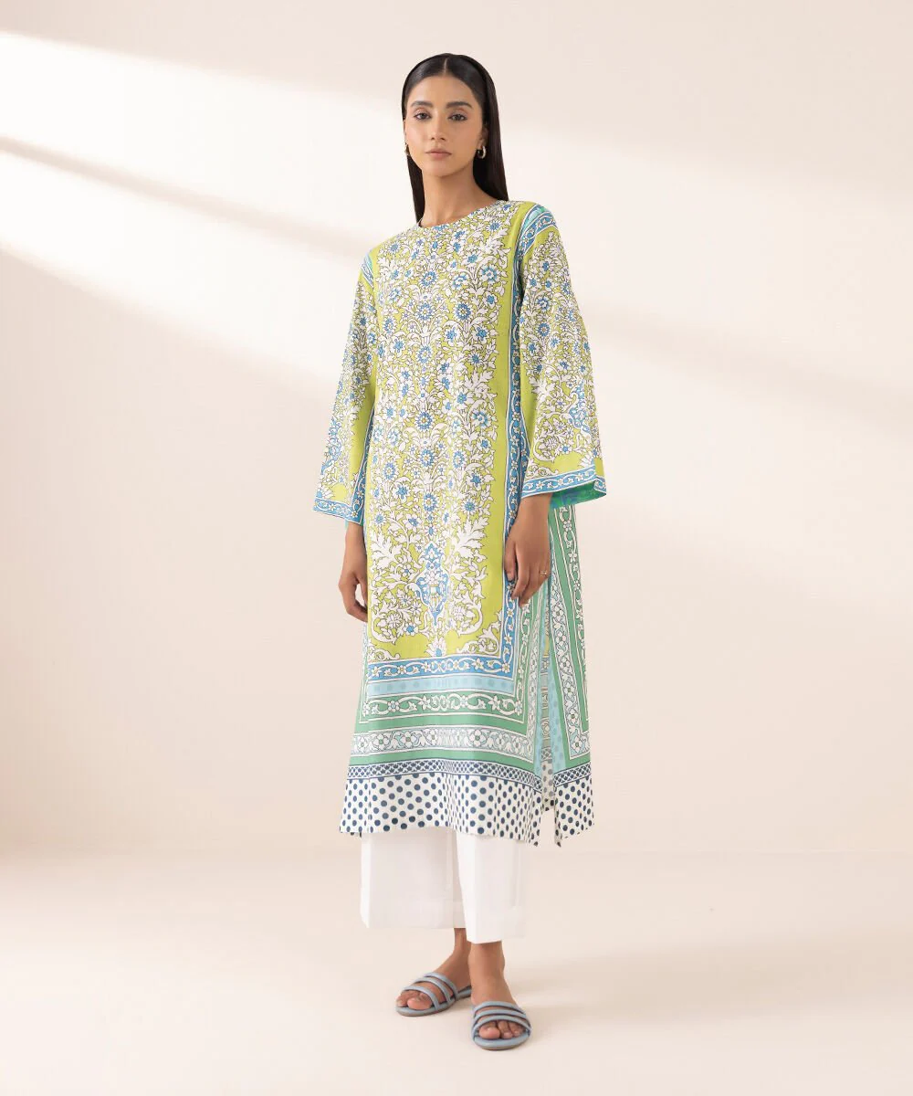 Sapphire Printed Crosshatch Shirt 00PRDYS25V38 Eid 1 RTW 2025