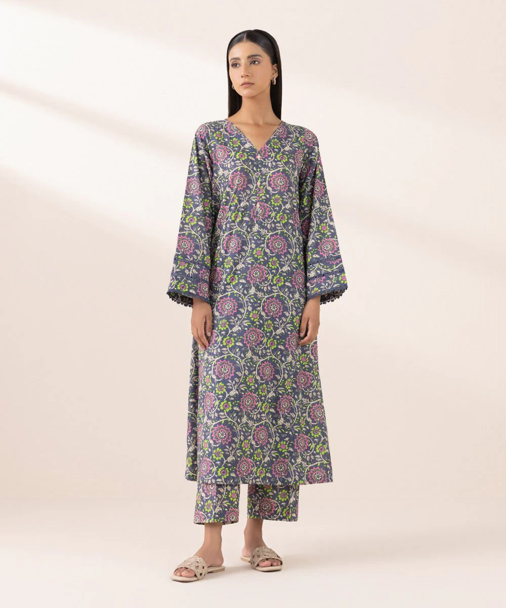 Sapphire Printed Crosshatch Shirt 2PRDY25V33ST Eid 1 RTW 2025