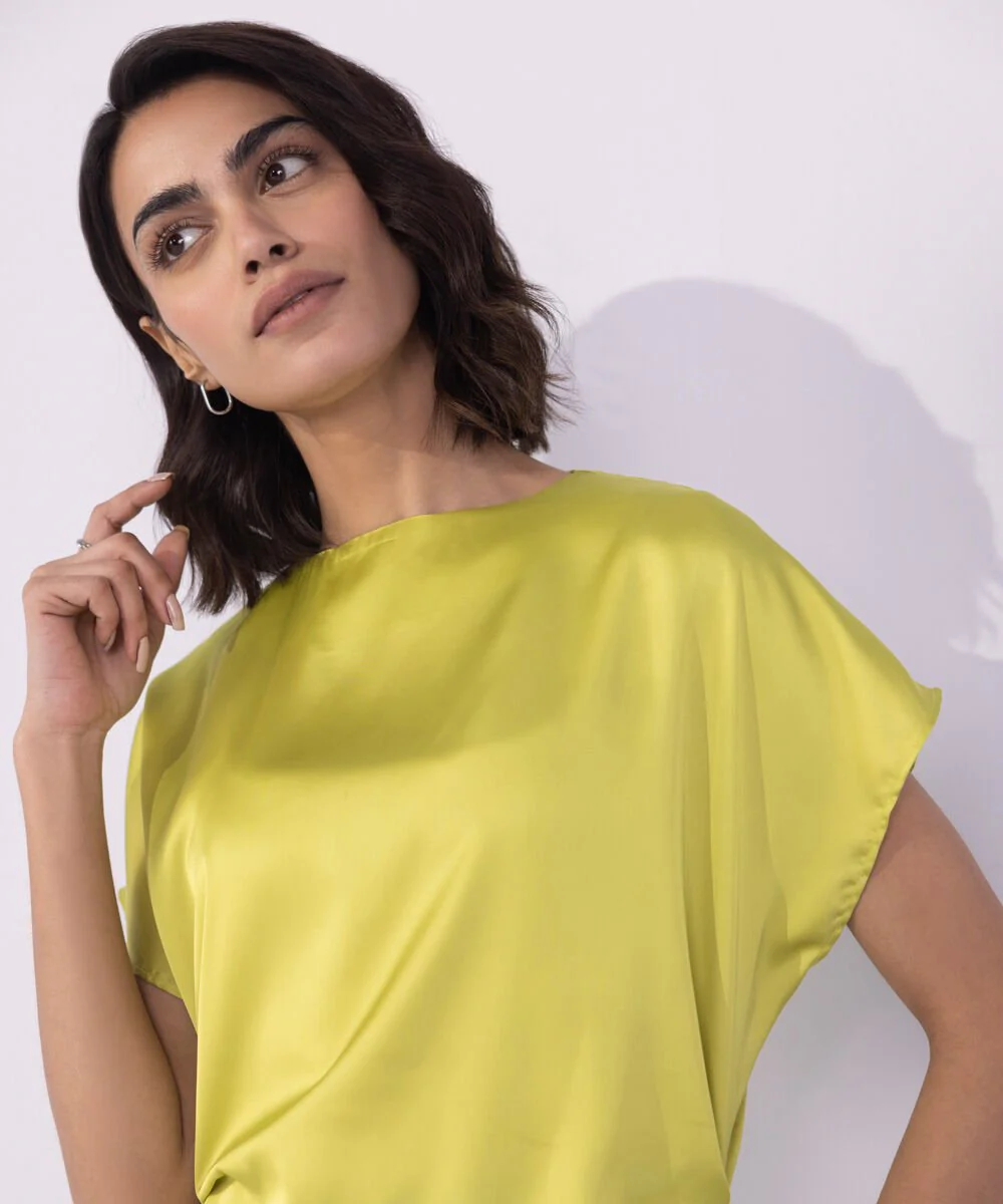 Sapphire Satin Top With Cinched Waist WTOPS25V2066 West RTW 2025
