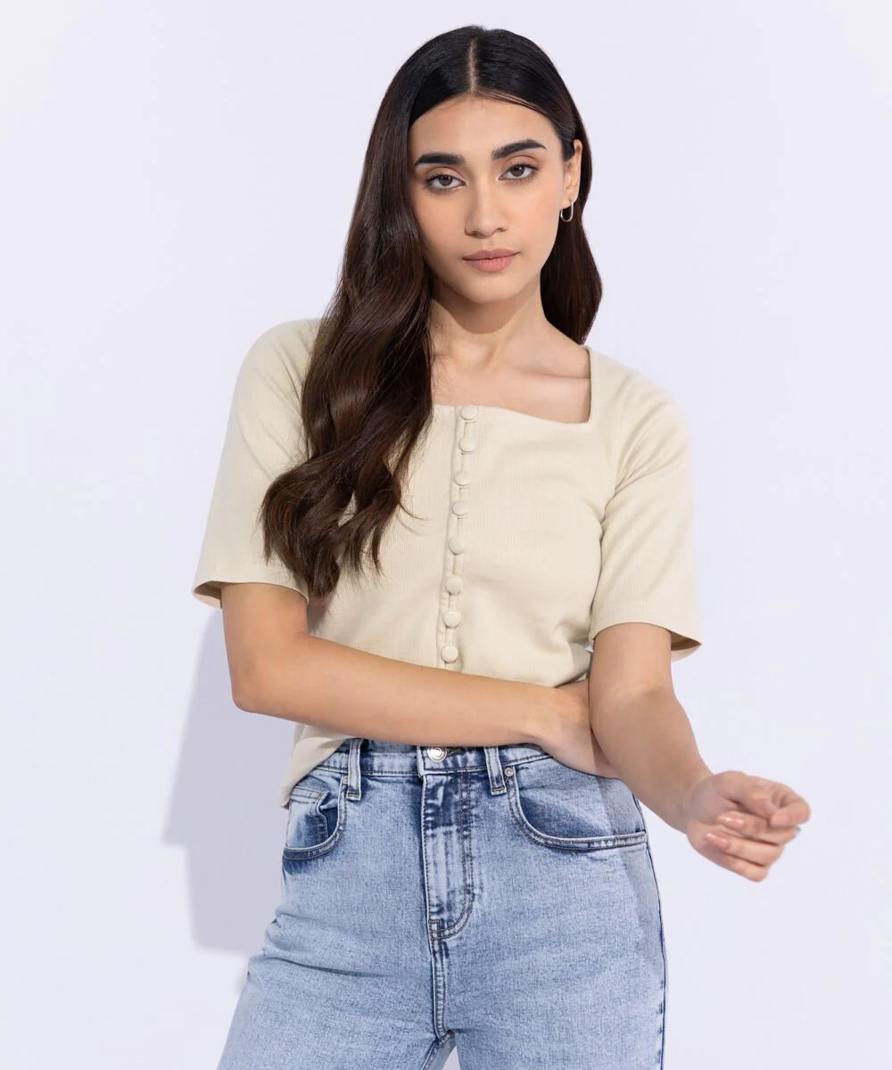 Sapphire Square-Neck Rib Top WTOPS25V2049 West RTW 2025