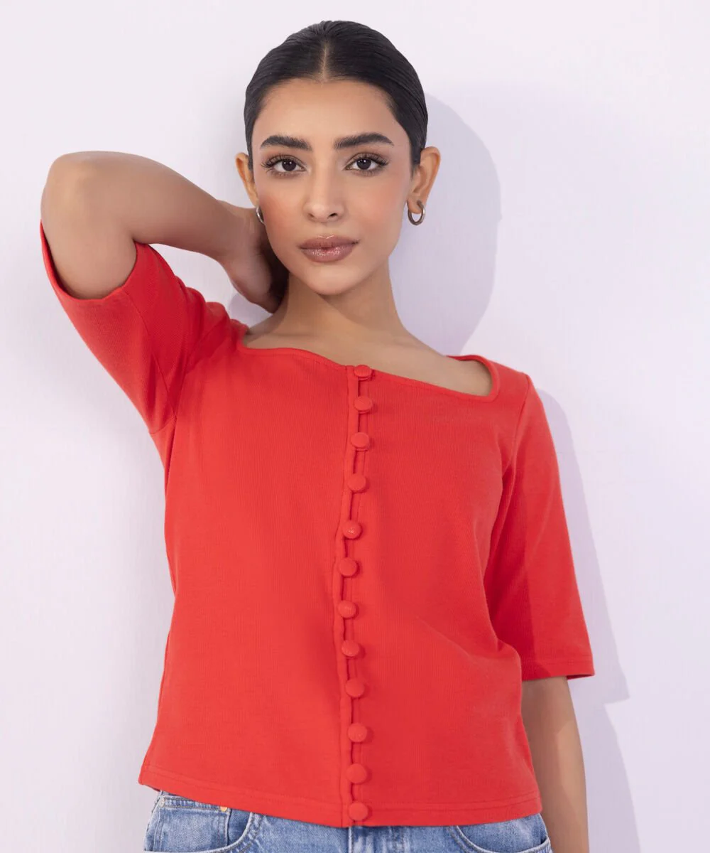 Sapphire Square-Neck Rib Top WTOPS25V2050 West RTW 2025
