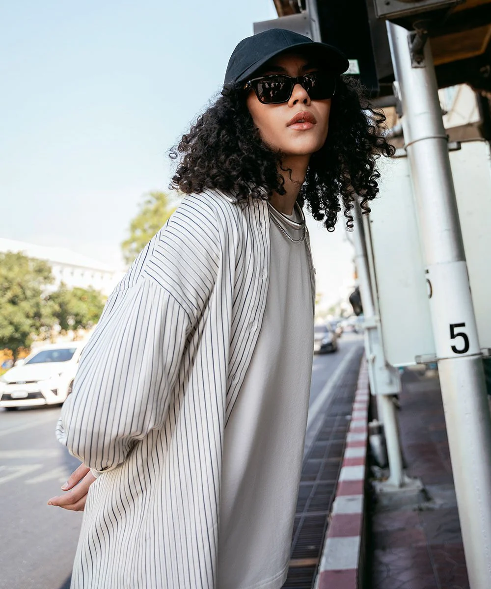 Sapphire Striped Button Through Shirt WTOPS25V2037 West RTW 2025
