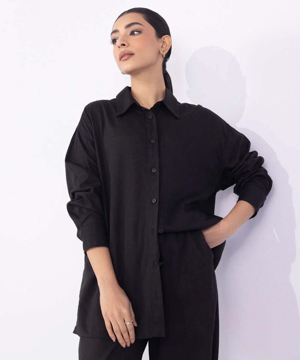 Sapphire Textured Button Through Shirt WTOPS25V2046 West RTW 2025