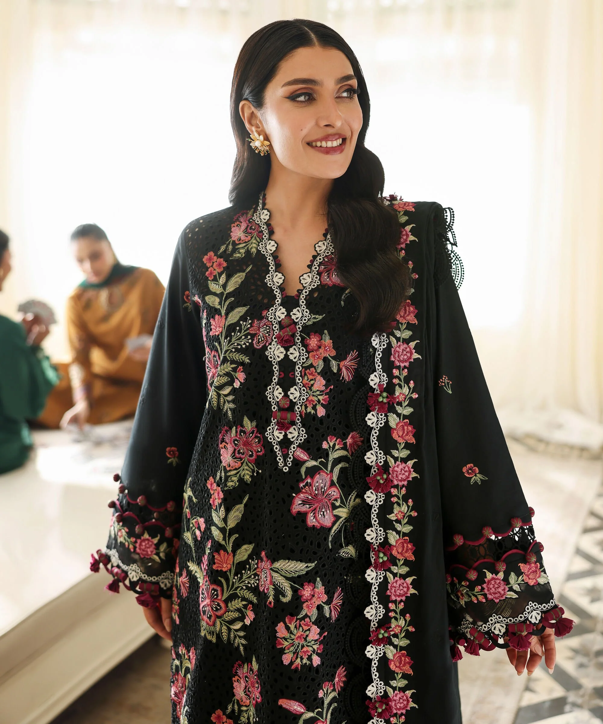 Sapphire U3FEBUS26V14 Embroidered Cotton Satin Suit Eid 1 2026