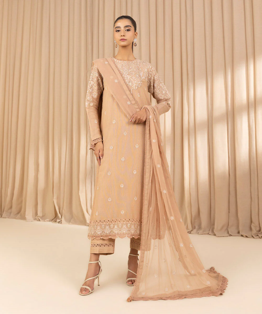 Sapphire U3FELX25V222 3 Piece Embroidered Net Suit Luxe Eid 1 2025