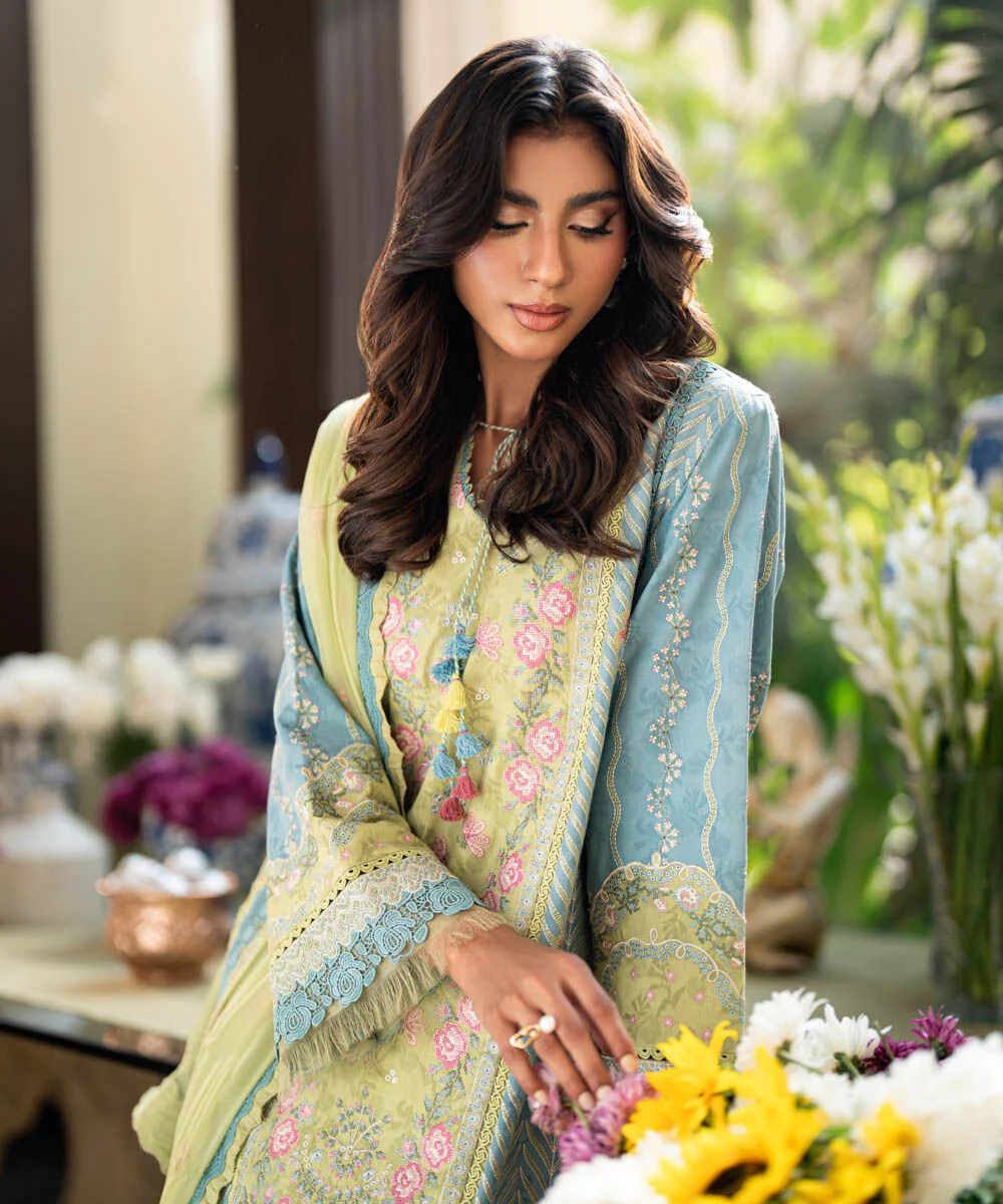 Sapphire U3PELX25V213 3 Piece Embroidered Dobby Suit Signature Eid 1 2025 - Image 2