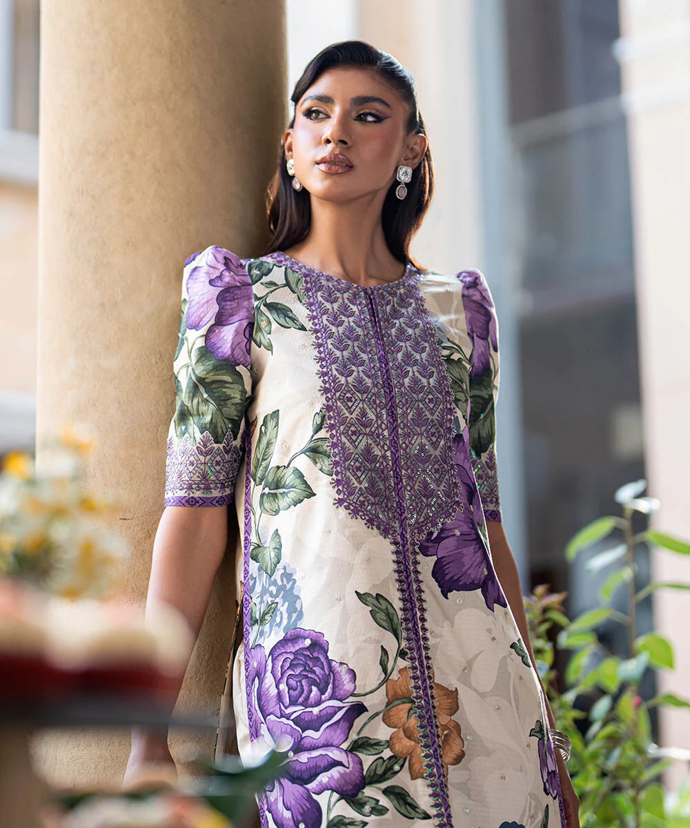 Sapphire U3PESG25V235 3 Piece Embroidered Dobby Suit Signature Eid 1 2025 - Image 2