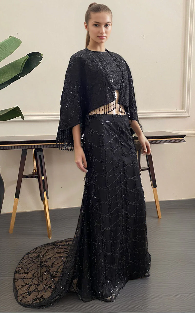 Thread & Motifz Embroidered Blouse With Embroidered Skirt And Embroidered Cape 9406 Formal Pret 2024