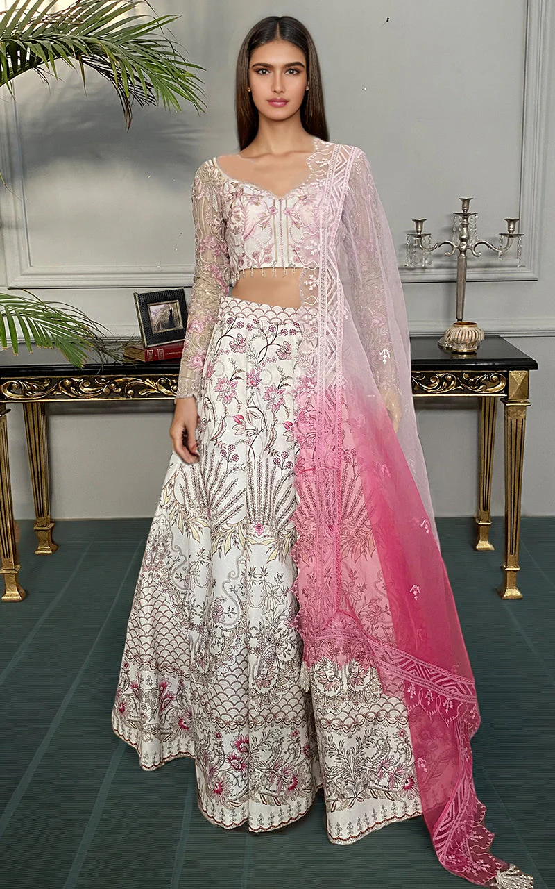 Thread & Motifz Embroidered Blouse With Printed Lehenga And Dupatta Formal Pret 2024