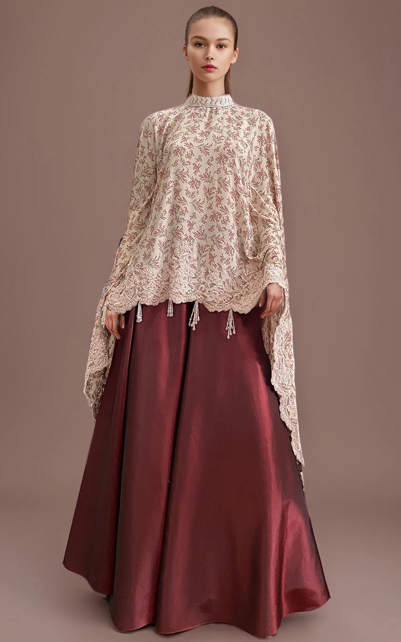 Thread & Motifz Printed Cape With Skirt 9411 Formal Pret 2024
