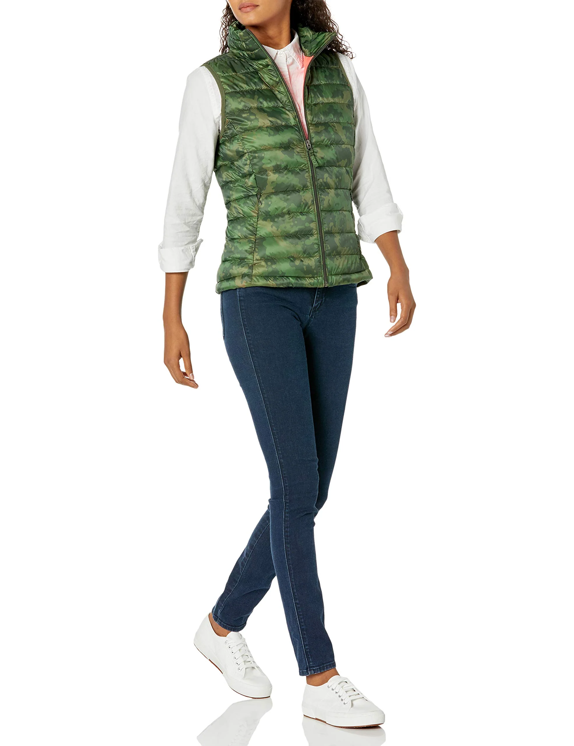 Yellow Women's Puffer Vest, Water-Resistant - AmEss - Image 4