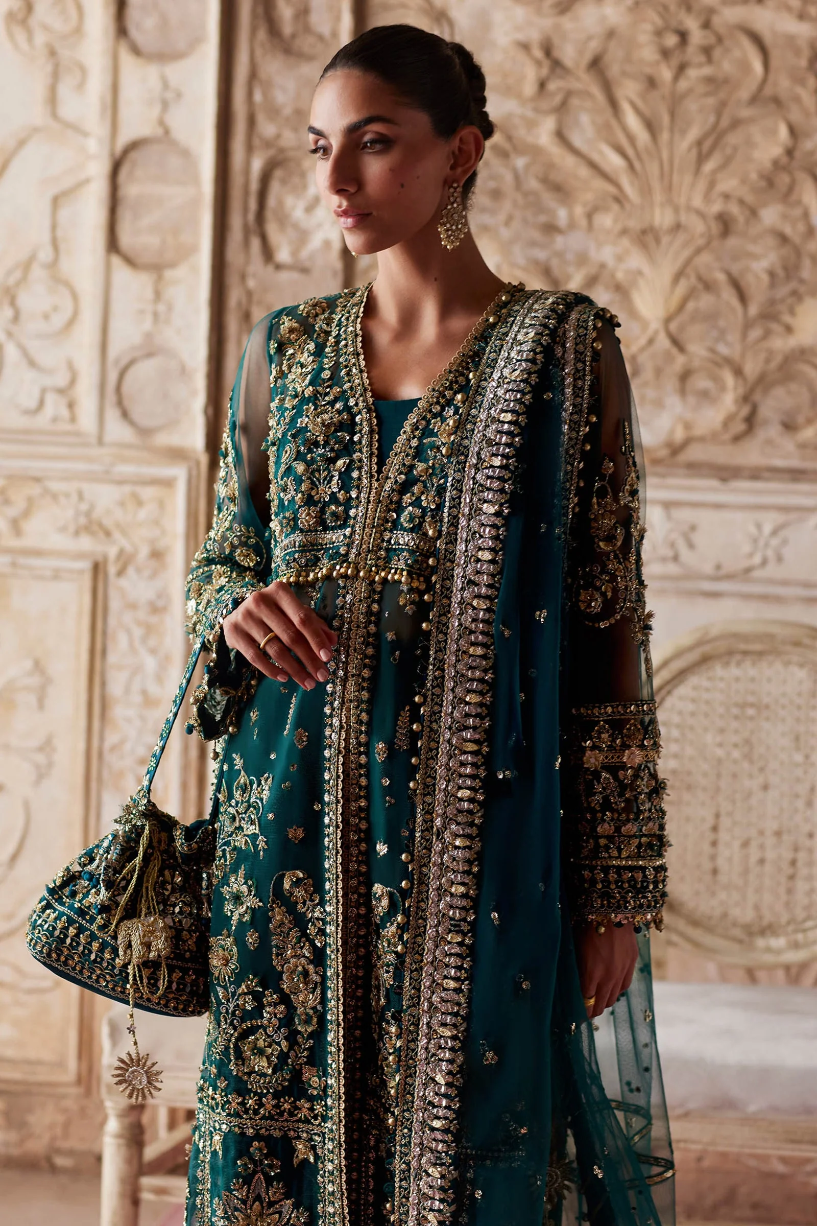 Zaha By Khadija Shah Aylin-E-Jade (ZC25-05) Gossamer Wedding Collection 2025 - Image 2