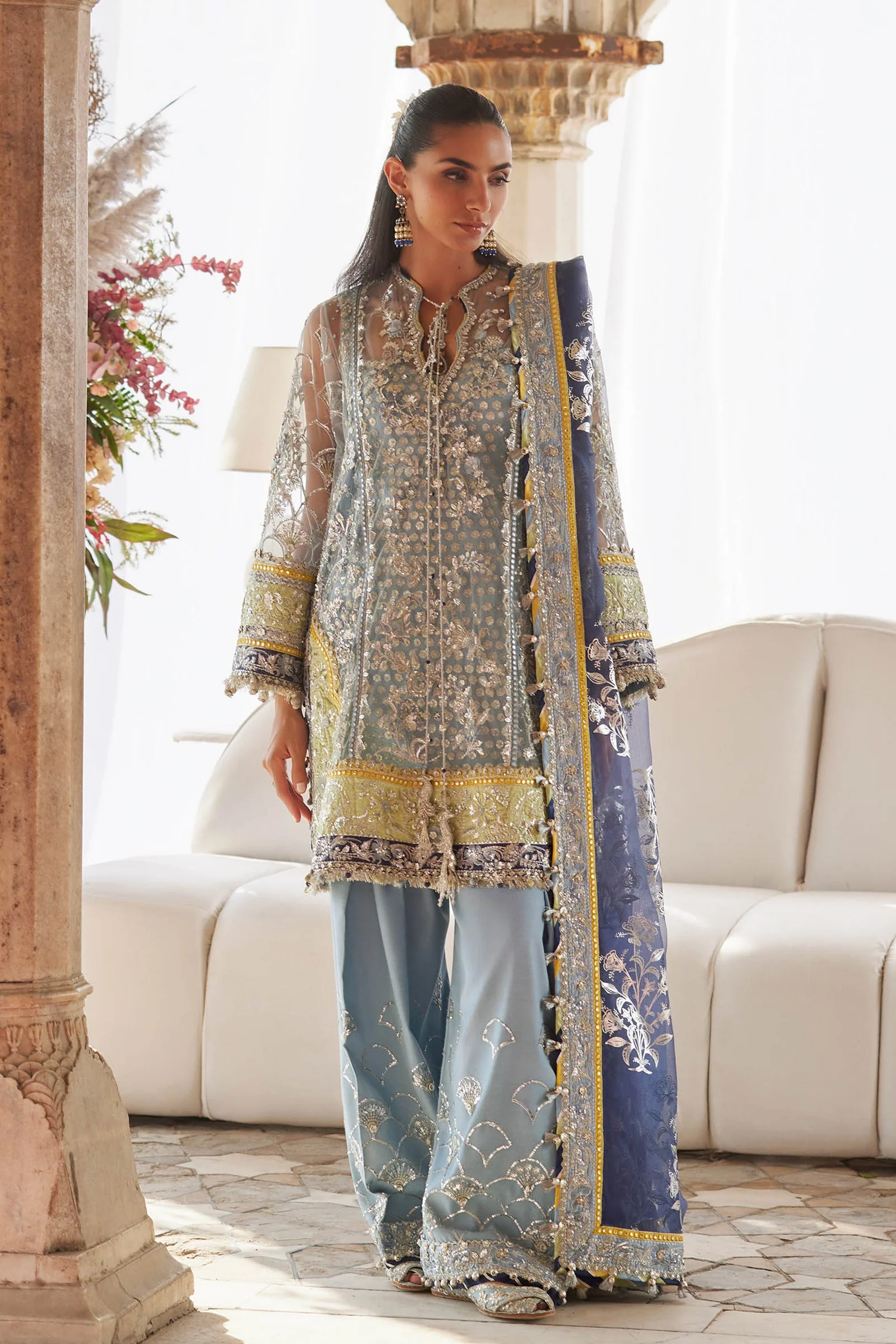 Zaha By Khadija Shah Nilofar-E-Shaam (ZC25-04) Gossamer Wedding Collection 2025 - Image 2