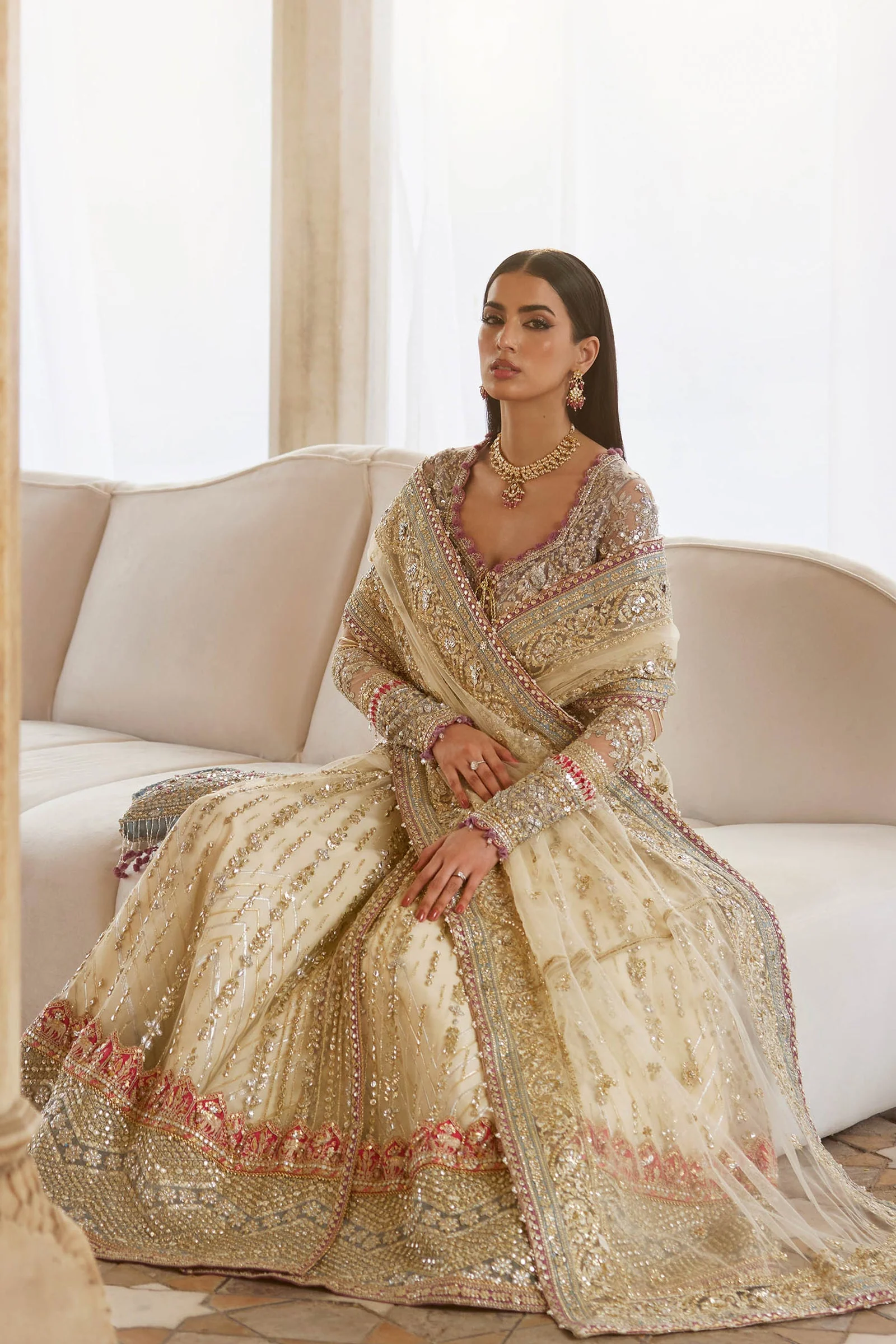 Zaha By Khadija Shah Zar-E Mahr (ZC25-06) Gossamer Wedding Collection 2025 - Image 2
