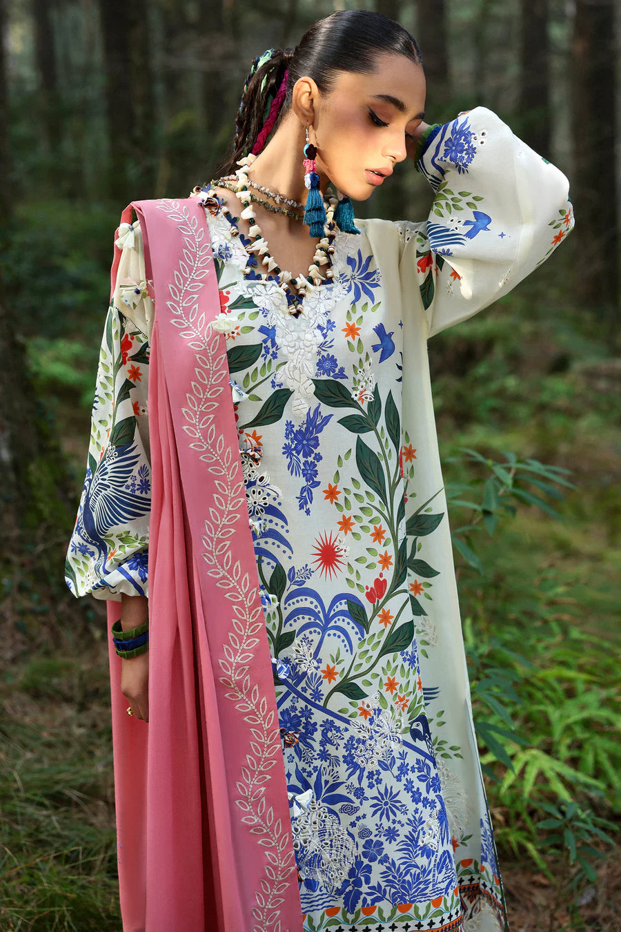 Zaha White Solana (ZL25-03 B) Neelam Lawn 2025 - Image 2