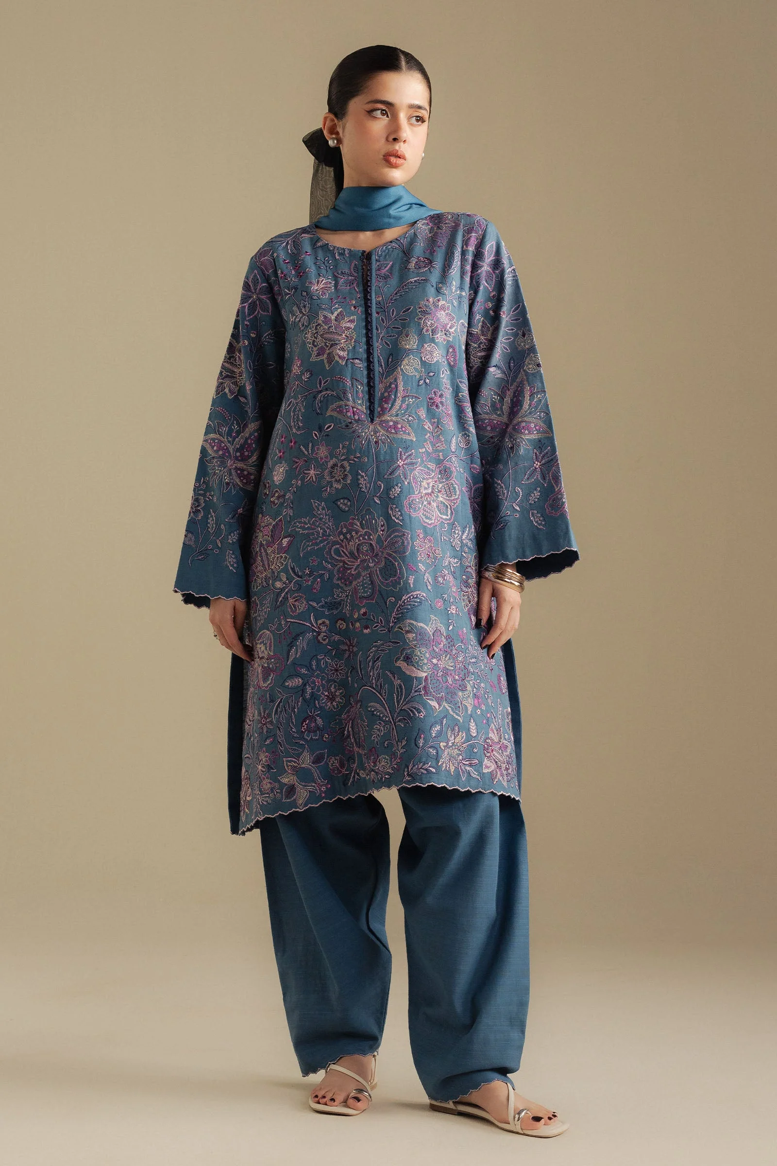 Zara Shahjahan Mist-2B Coco Winter Collection 2025