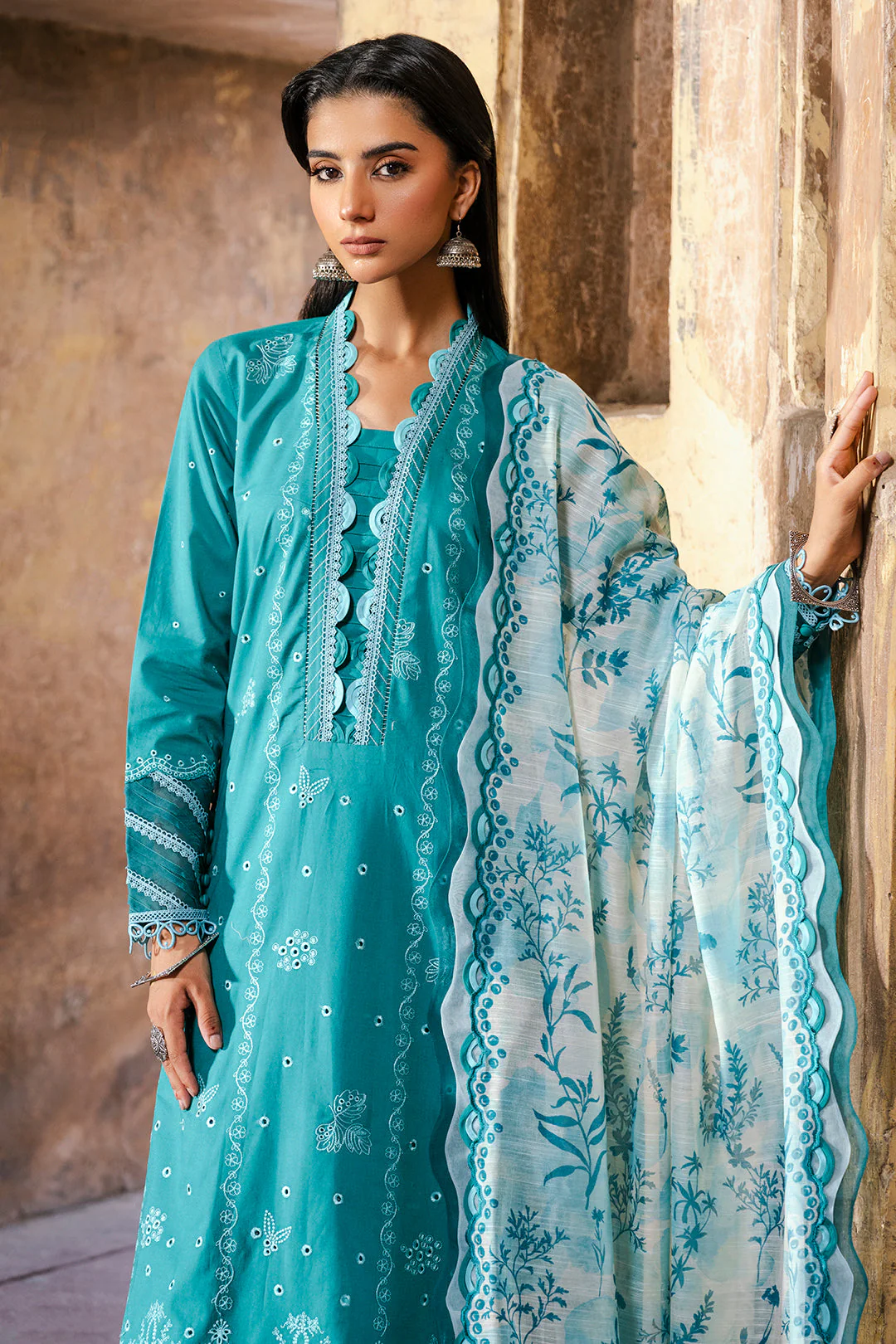 Zellburry Embroidered Shirt Shalwar Dupatta - 0823 Chikankari Edition 2025 - Image 2