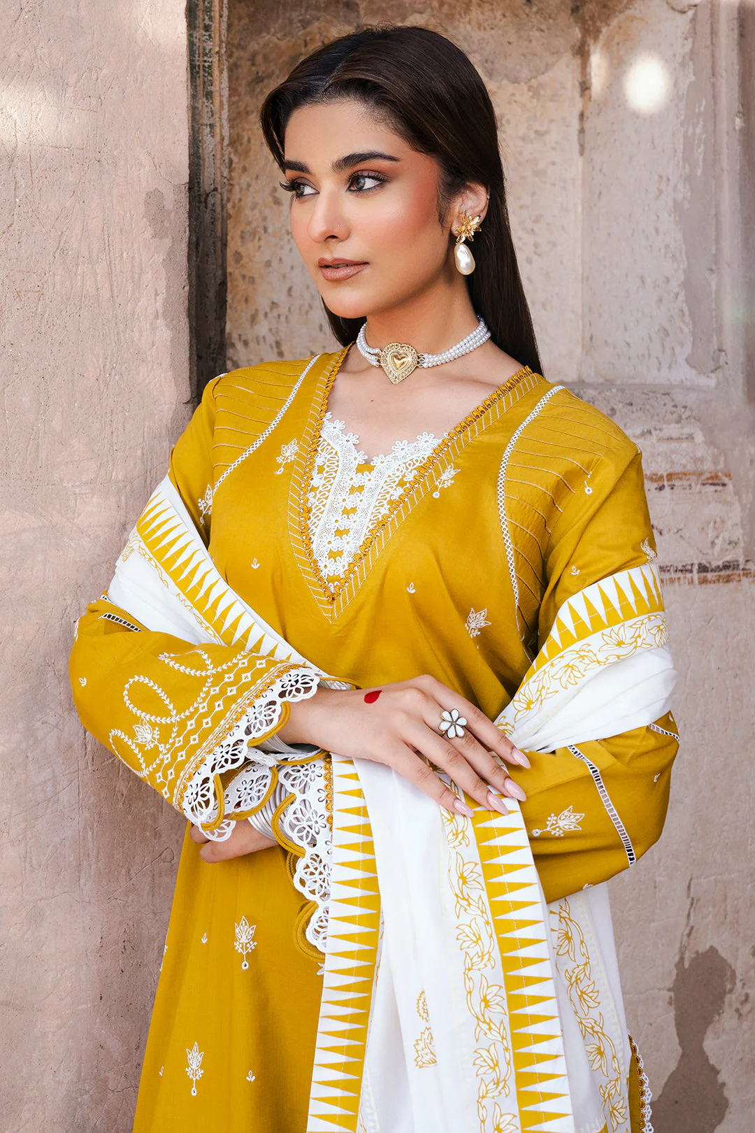 Zellburry Embroidered Shirt Shalwar Dupatta - 0829 Chikankari Edition 2025 - Image 2