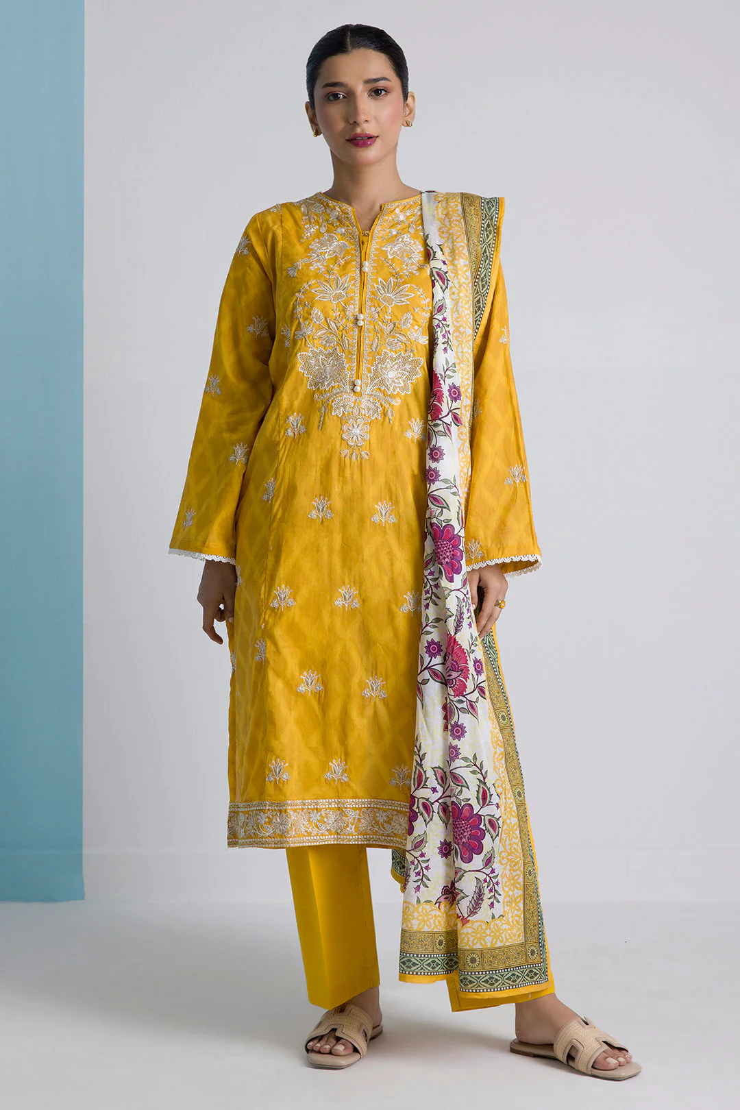 Zellbury Embroidered Kurta Dupatta Trouser - 2061 Essential Summer Pret 2026