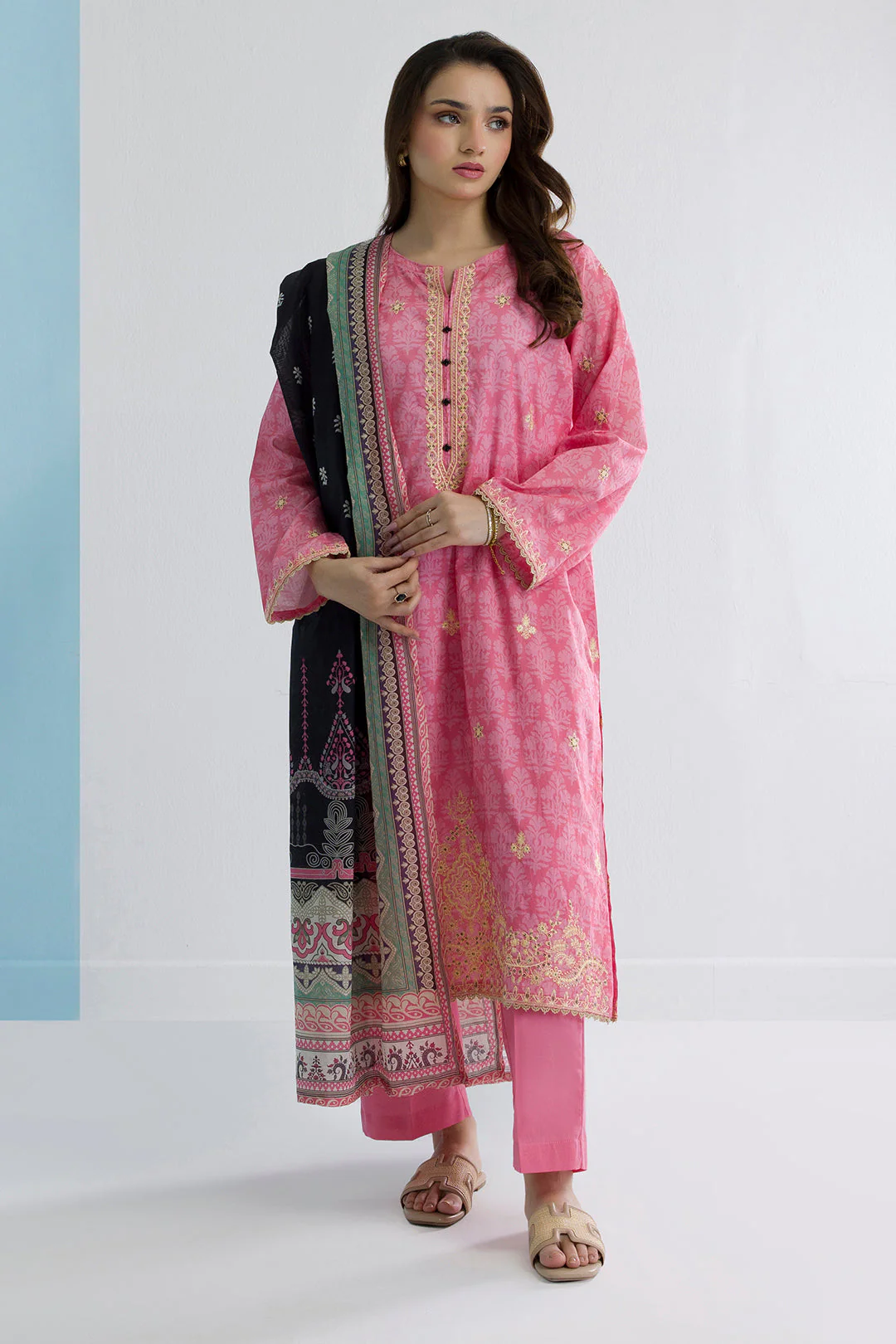 Zellbury Embroidered Kurta Dupatta Trouser - 2198 Essential Summer Pret 2026