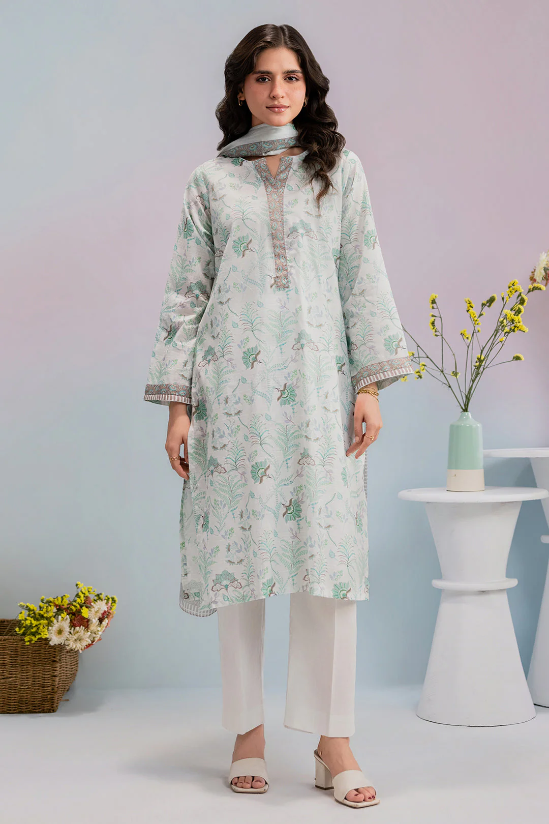Zellbury Embroidered Kurta Dupatta Trouser - 2984 Essential Summer Pret 2026