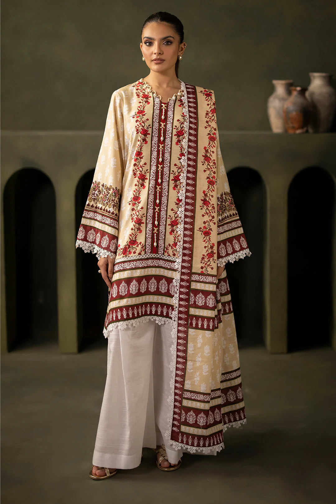 Zellbury Embroidered Shirt Dupatta - 0171 Essential Winter Collection 2025