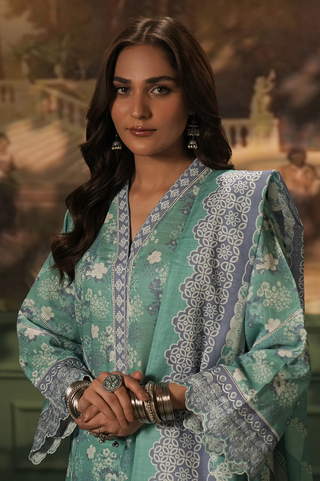 Zellbury Embroidered Shirt Dupatta - 0351 Essential Winter Collection 2025 - Image 2