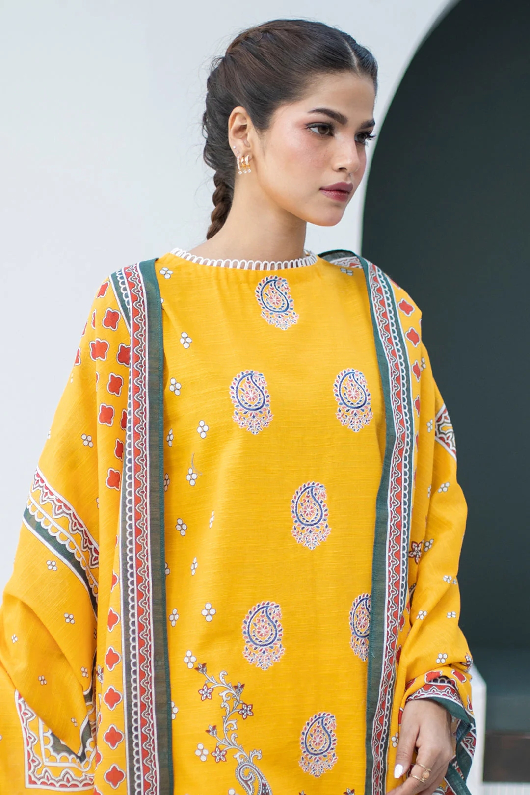 Zellbury Embroidered Shirt Dupatta - 0799 Essential Winter Collection 2025 - Image 2
