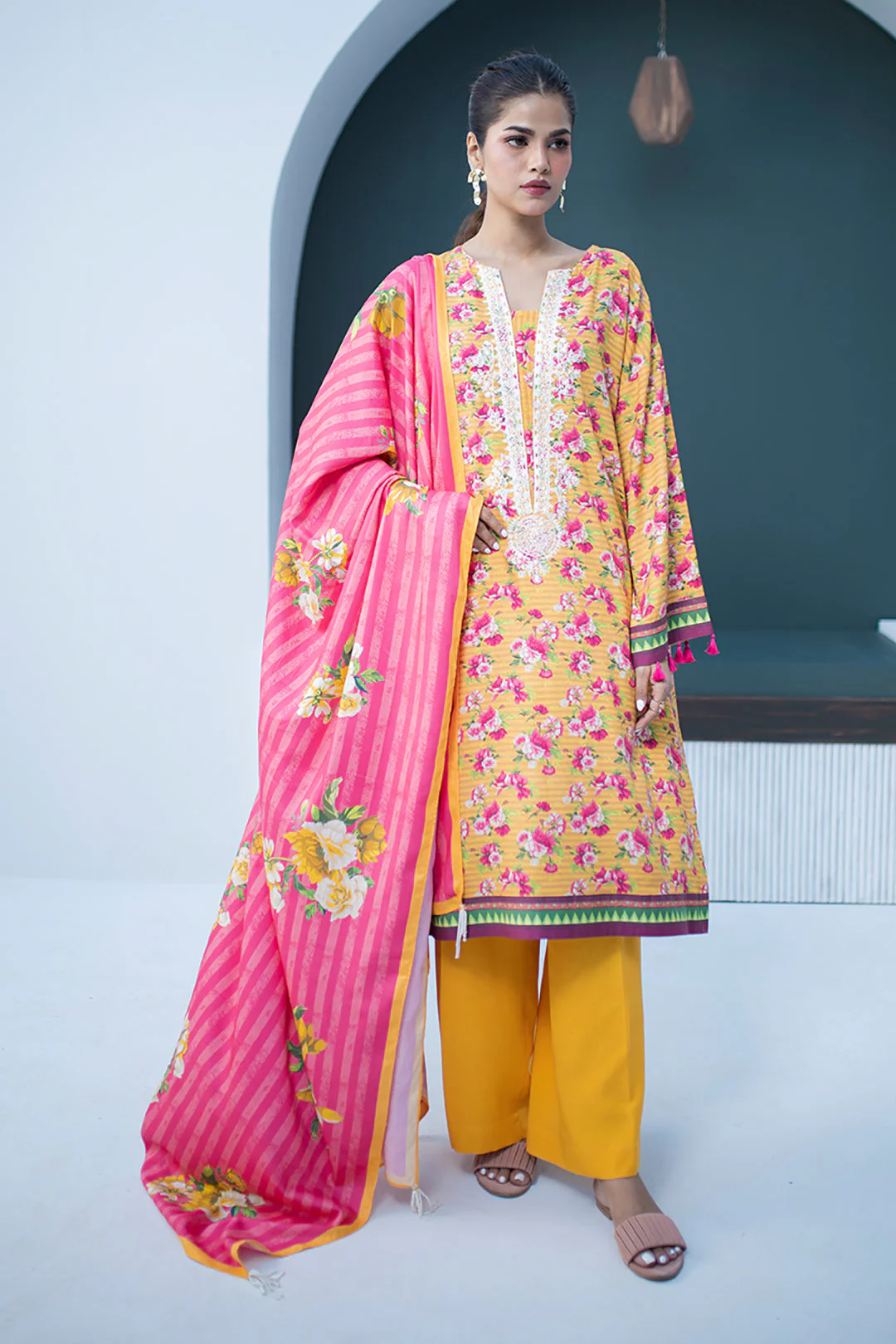Zellbury Embroidered Shirt Shalwar Dupatta - 0837 Essential Winter Collection 2025