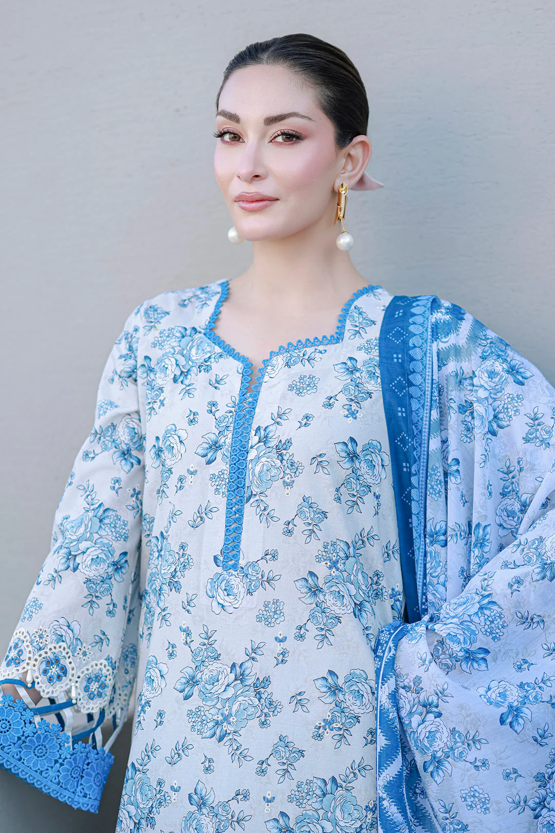 Zellbury Embroidered Shirt Shalwar Dupatta - 4057 Chikankari Collection 2026 - Image 2