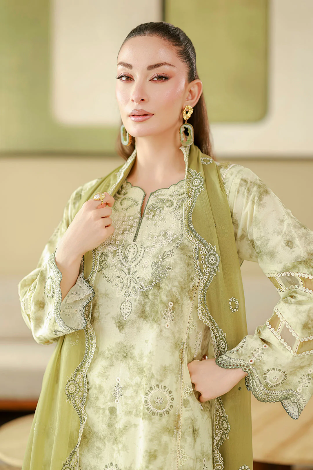 Zellbury Embroidered Shirt Shalwar Dupatta - 4065 Chikankari Collection 2026 - Image 2