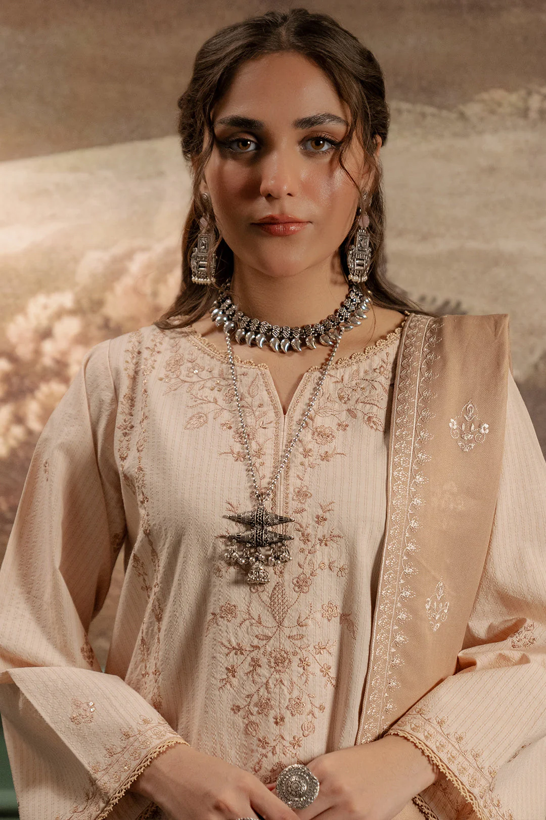 Zellbury Embroidered Shirt Shalwar Shawl - 0410 Essential Winter Collection 2025 - Image 2