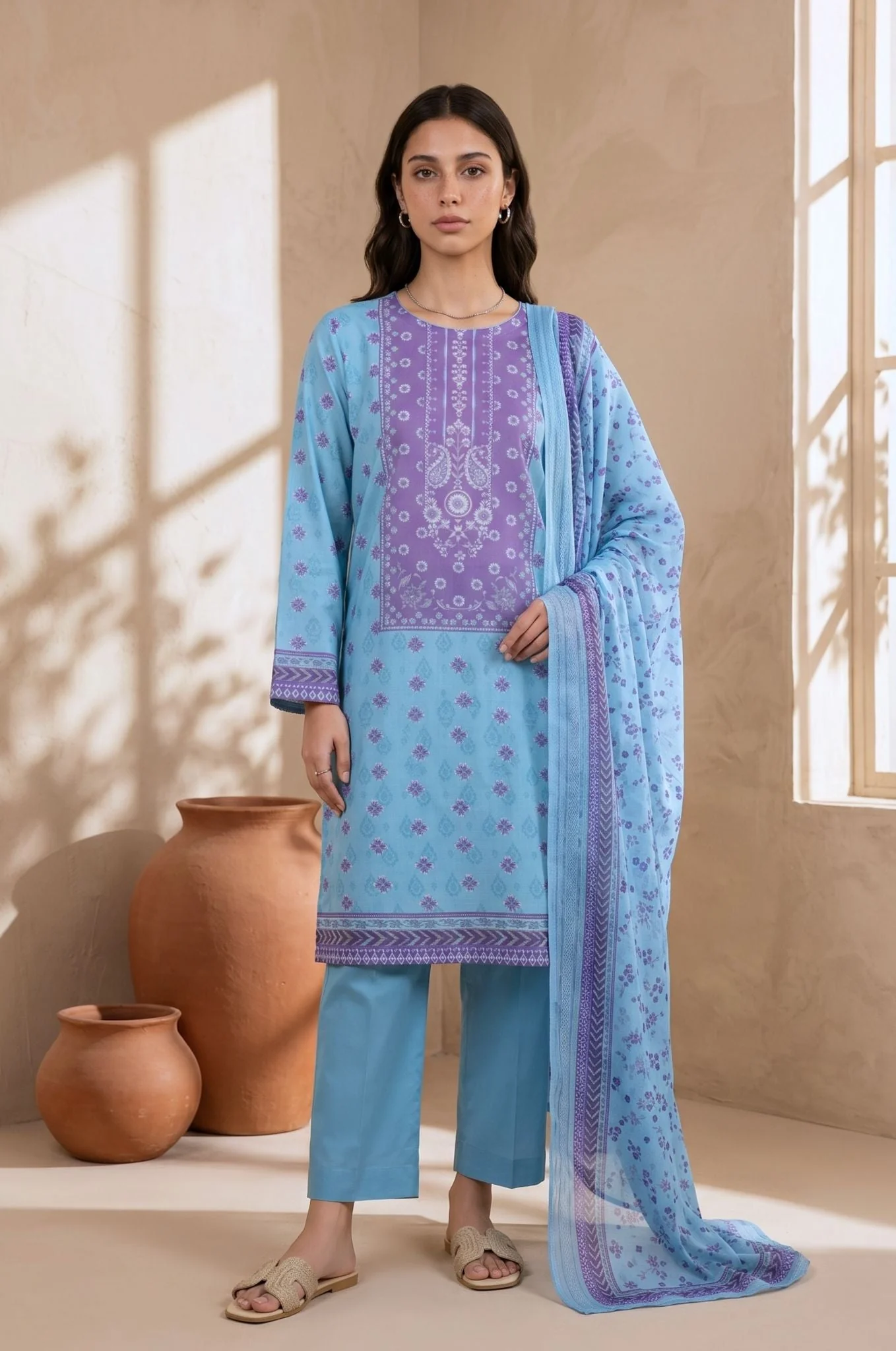 Zellbury Kurta Dupatta Trouser - 2148 Essential Summer Pret 2026