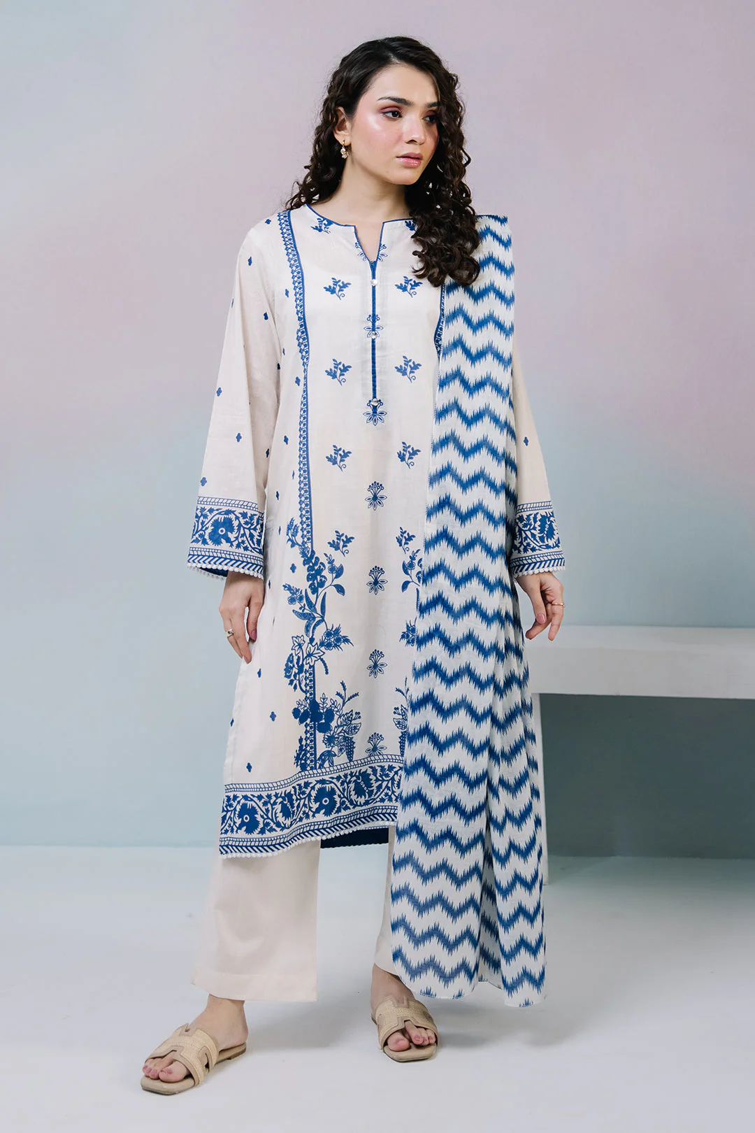 Zellbury Kurta Dupatta Trouser - 2460 Essential Summer Pret 2026