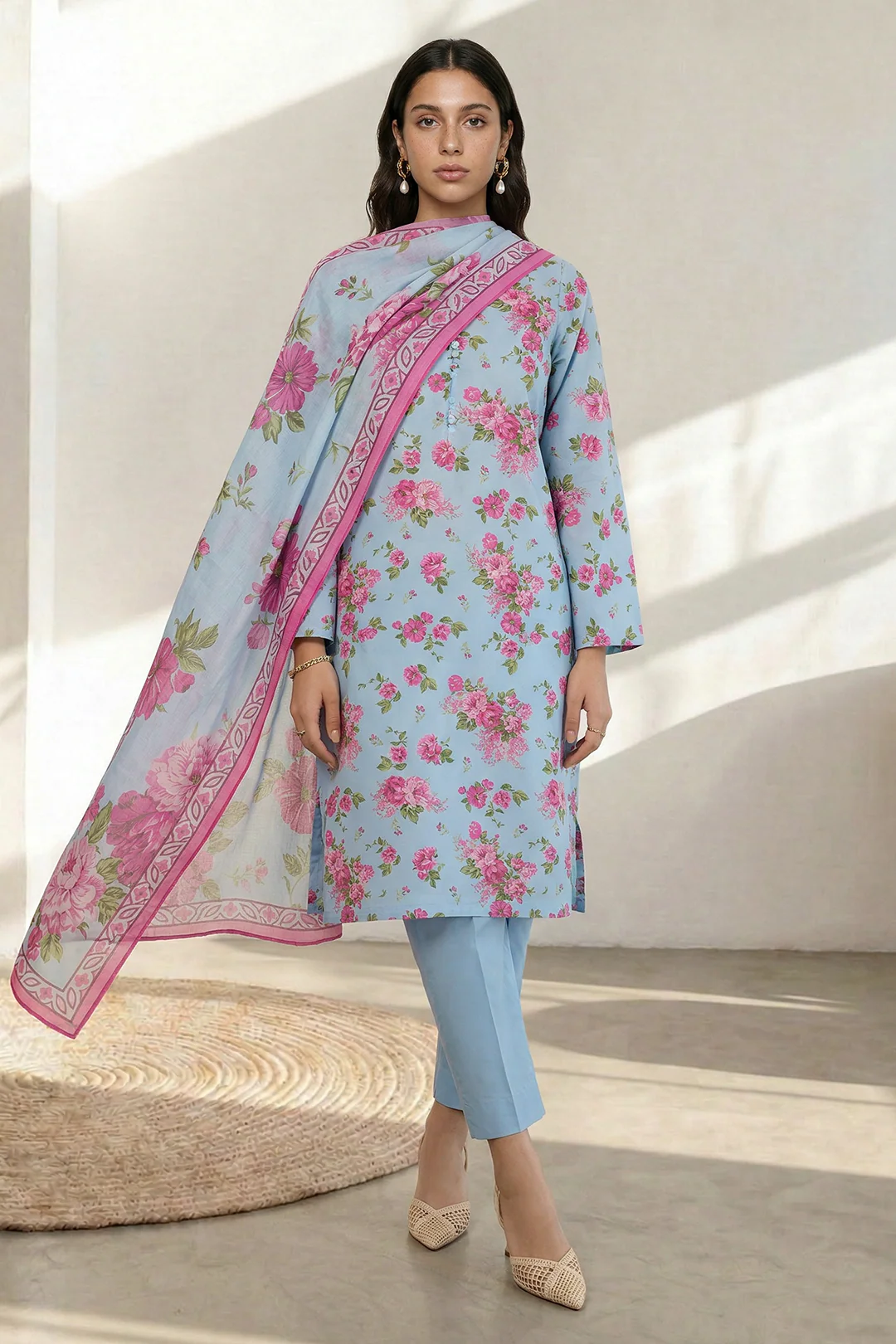 Zellbury Kurta Dupatta Trouser - 3157 Essential Summer Pret 2026