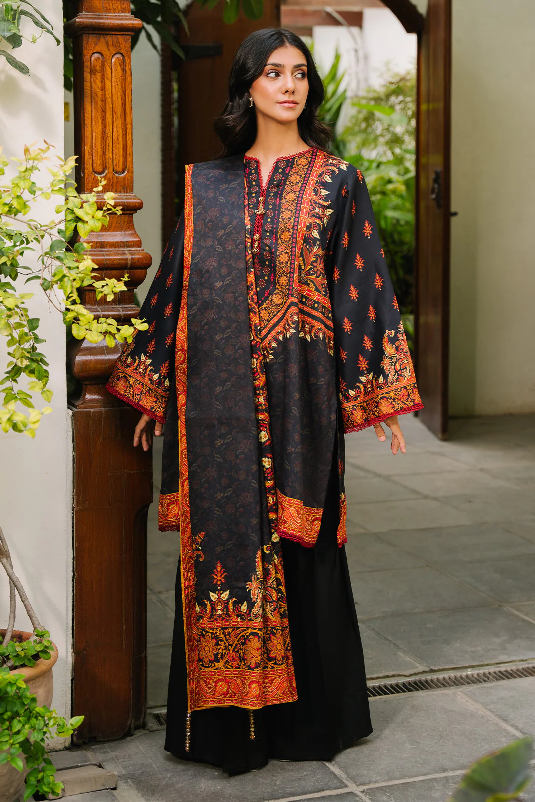 Zellbury Shirt Shalwar Dupatta - 0202 Essential Winter Collection 2025
