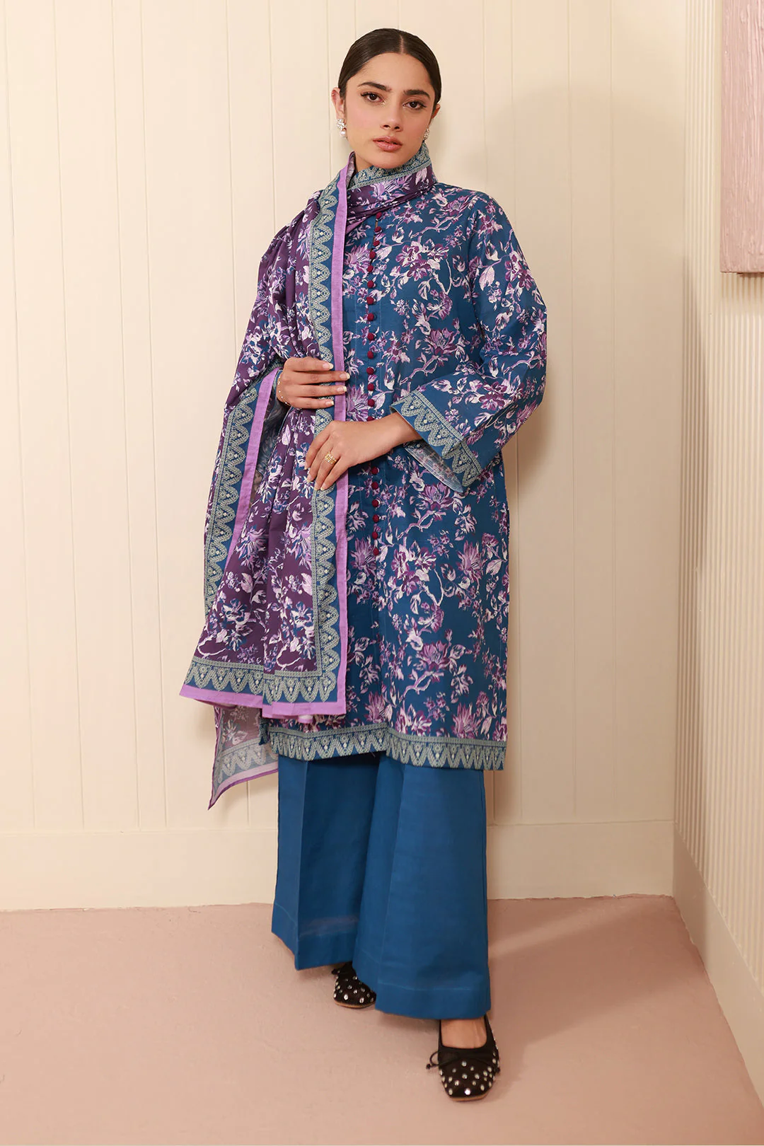 Zellbury Shirt Shalwar Dupatta - 0507 Essential Winter Collection 2025 - Image 2