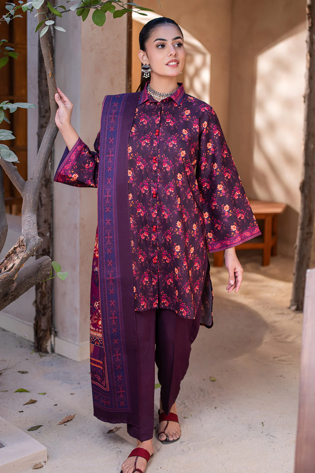 Zellbury Shirt Shalwar Dupatta - 0569 Essential Winter Collection 2025