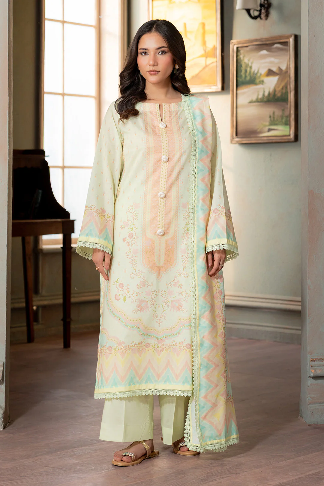 Zellbury Shirt Shalwar Dupatta - 0746 Summer Collection Essential 2026