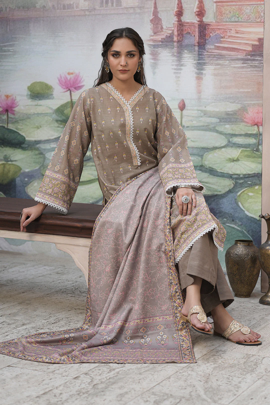 Zellbury Shirt Shalwar Shawl - 0383 Essential Winter Collection 2025 - Image 2
