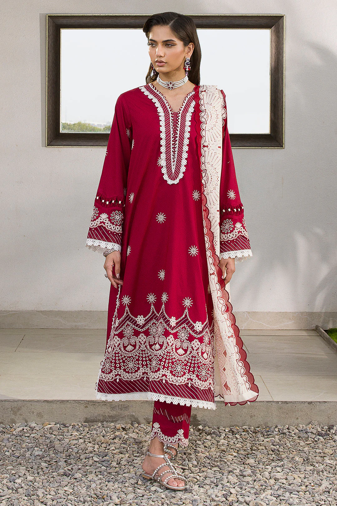 Zellbury WUC25E30075 Chikankari Collection 2025
