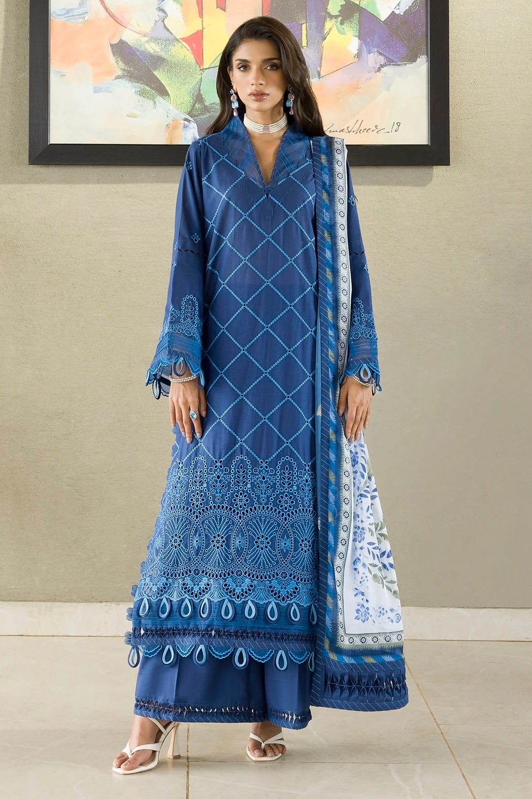 Zellbury WUC25E30076 Chikankari Collection 2025