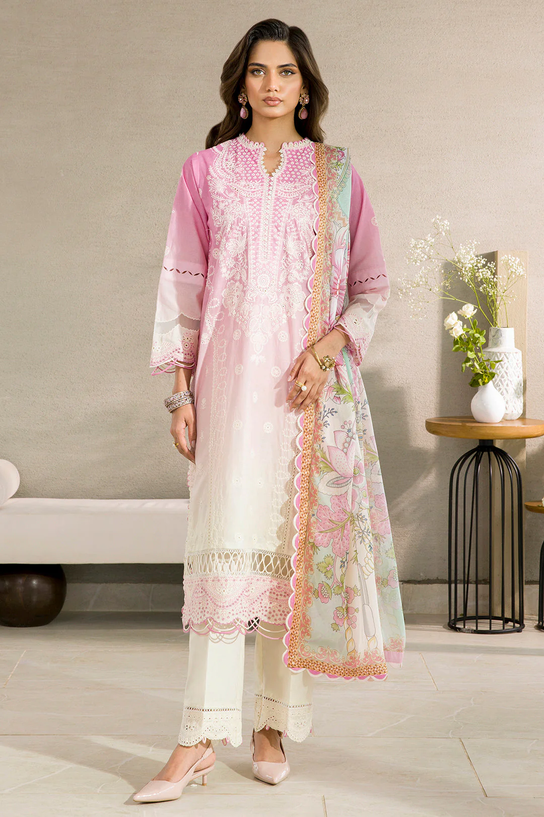 Zellbury WUC25E30083 Chikankari Collection 2025