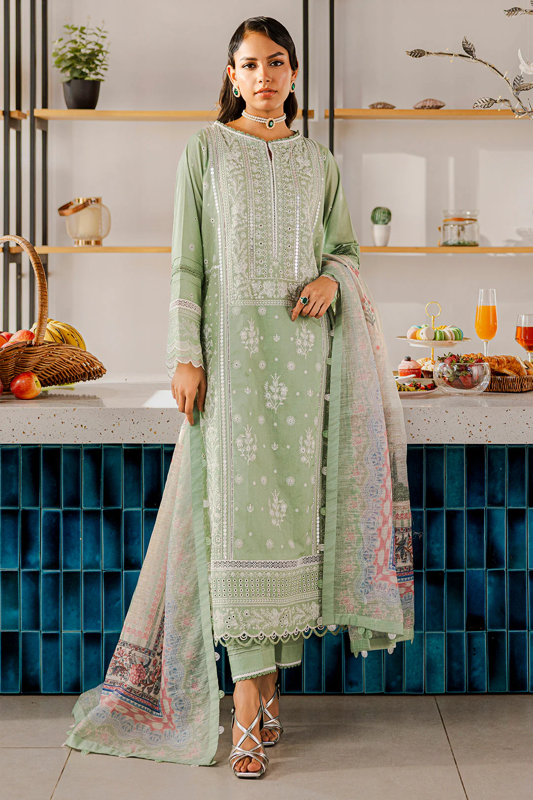 Zellbury WUS25E30812 Chikankari Collection 2025